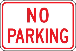 Accuform FRP156RA Parking Sign: No Parking (Landscape)
