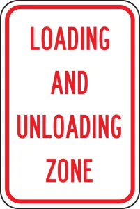 Accuform FRP203RA Traffic Sign: Loading and Unloading Zone