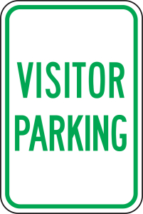 Accuform FRP218RA Traffic Sign: Visitor Parking