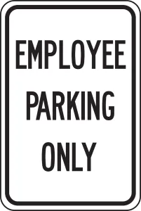 Accuform FRP242RA Traffic Sign: Employee Parking Only