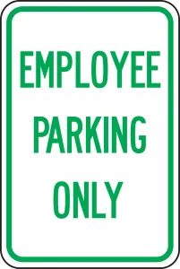 Accuform FRP298RA Traffic Sign: Employee Parking Only
