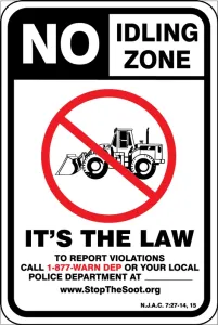 Accuform FRP418RA Safety Sign: No Idling Zone - It's the Law