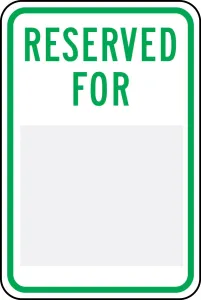 Accuform FRP640 Changeable Parking Sign