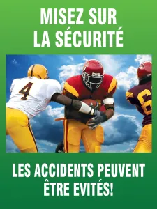 Accuform FRPST185 Safety Posters: Make A Play For Safety - Accidents Are Avoidable