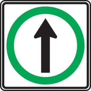 Accuform FRR007HP TRAFFIC SIGN - STRAIGHT