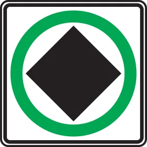 Accuform FRR018DP TRAFFIC SIGN - DANGER GOODS ALLOWED