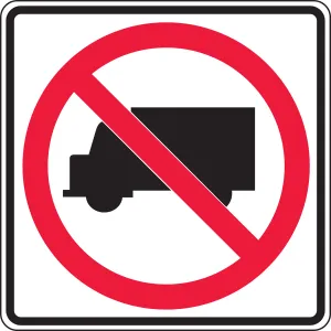 Accuform FRR041DP Truck Restriction Sign: No Trucks (Symbol)