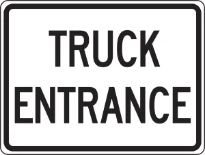 Accuform FRR045HP Facility Traffic Sign: Truck Entrance