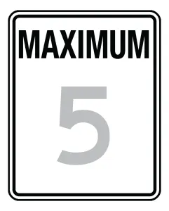 Accuform FRR20415RA Speed Limit Sign: Maximum _