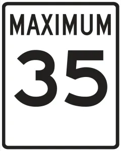 Accuform FRR20435RA Speed Limit Sign: Maximum _