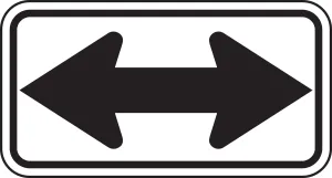 Accuform FRR291RA Direction Sign: Double-Headed Arrow