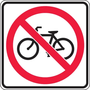 Accuform FRR323HP Bicycle & Pedestrian Sign: No Bicycles