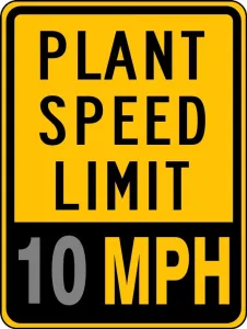 Accuform FRR3295DP Speed Limit Sign: Plant Speed Limit _ MPH