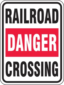 Accuform FRR333RA Rail Sign: Danger - Railroad Crossing