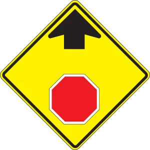 Accuform FRR371RA Stop and Yield Sign: Stop Ahead