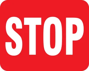 Accuform FRR396RD Railroad Clamp Sign: Stop