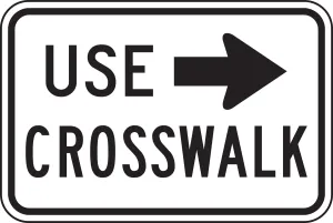 Accuform FRR460RA Bicycle & Pedestrian Sign: Use Crosswalk