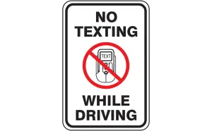 Accuform FRR630DP Traffic Sign - No Texting While Driving