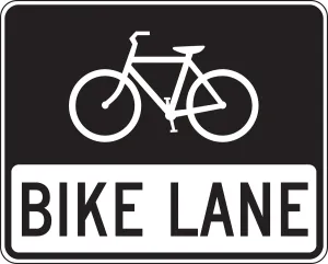 Accuform FRR679DP Bicycle & Pedestrian Sign: Bike Lane