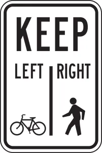 Accuform FRR710DP Bicycle & Pedestrian Sign: Shared-Use Path Restriction