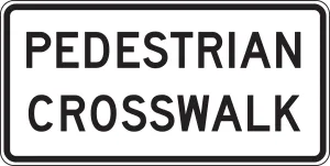 Accuform FRR711RA Bicycle & Pedestrian Sign: Pedestrian Crosswalk