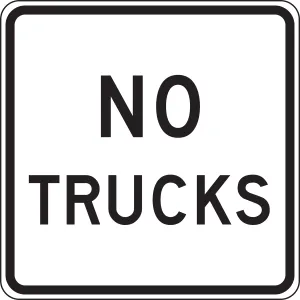 Accuform FRR716RA Truck Restriction Sign: No Trucks
