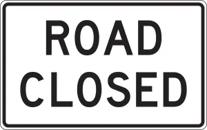 Accuform FRR727HP Lane Guidance Sign: Road Closed