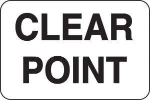 Accuform FRR731RA Rail Sign: Clear Point