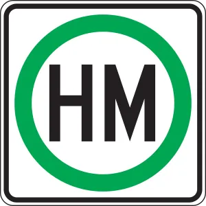 Accuform FRR733RA Truck Restriction Sign: Hazardous Material Route
