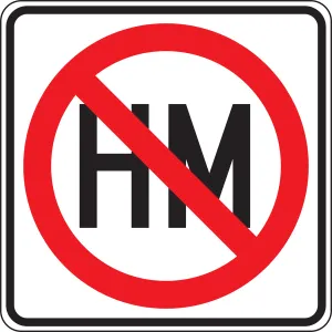 Accuform FRR734DP Truck Restriction Sign: Hazardous Material Prohibition