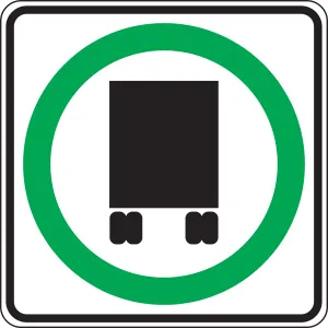 Accuform FRR735RA Truck Restriction Sign: National Network Route