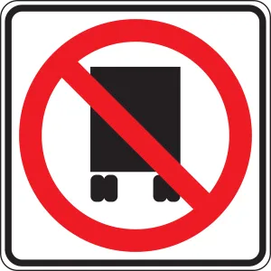 Accuform FRR736HP Truck Restriction Sign: National Network Prohibited