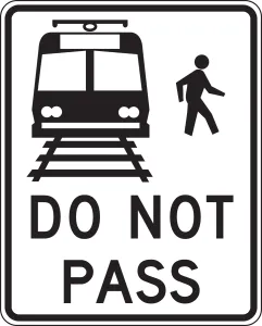 Accuform FRR741HP Rail Sign: Do Not Pass