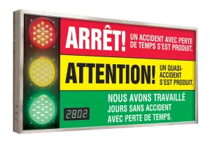 Accuform FRSCT806 Digi-Day Electronic Signal Scoreboards: We Have Worked _ Days Without A Lost Time Accident