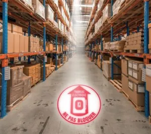 Accuform FRVPL905 20" x 24" x 1" Led Sign Projector: Electrical Panel - Do Not Block Red HS-Laminate