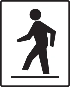 Accuform FRW120RA TRAFFIC SIGN - PEDESTRIAN TRAFFIC