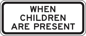 Accuform FRW223DP Bicycle & Pedestrian Sign: When Children Are Present