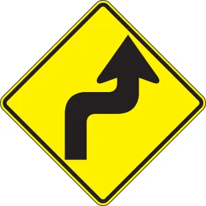 Accuform FRW286DP Direction Sign: Right Reverse Turn