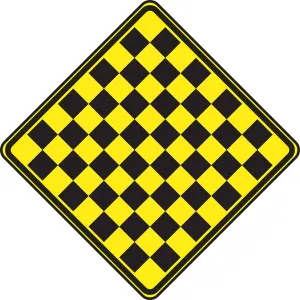 Accuform FRW303RA WARNING SIGN - CHECKERBOARD