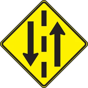 Accuform FRW304DP TRAFFIC SIGN - TWO WAY TRAFFIC