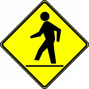 Accuform FRW315RA Bicycle & Pedestrian Sign: Pedestrian