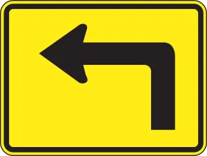 Accuform FRW318HP Direction Sign: Left Advance Arrow (Plaque)