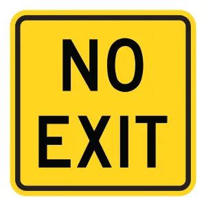 Accuform FRW320HP WARNING SIGN - NO EXIT