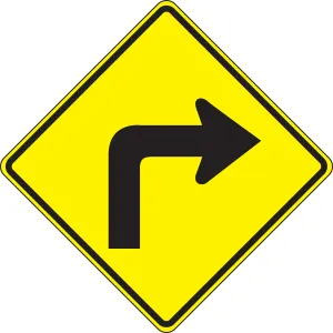 Accuform FRW409HP Direction Sign: Right Turn