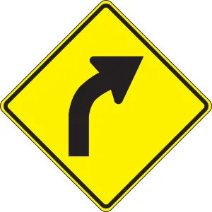 Accuform FRW410DP Direction Sign: Right Curve