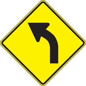 Accuform FRW411HP Direction Sign: Left Curve