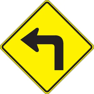 Accuform FRW412RA Direction Sign: Left Turn