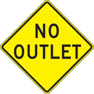 Accuform FRW418RA Lane Guidance Sign: No Outlet