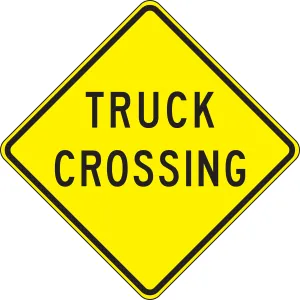 Accuform FRW441RA Crossing Sign: Truck Crossing