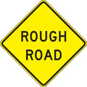 Accuform FRW444RA Surface & Driving Conditions Sign: Rough Road